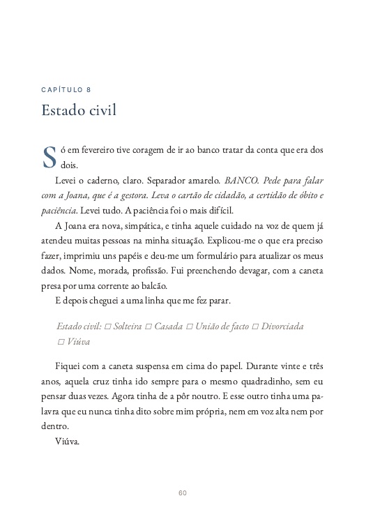 Página do livro: capítulo Estado civil